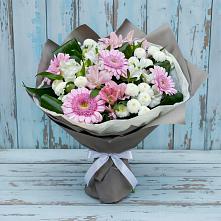 Букет цветов из:  Герберы, Альстромерии и Хризантемы #REPLACE_PRED# Пшизове