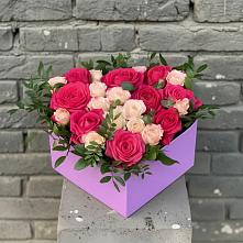 Цветочная композиция из Розы в коробке в Пшизове