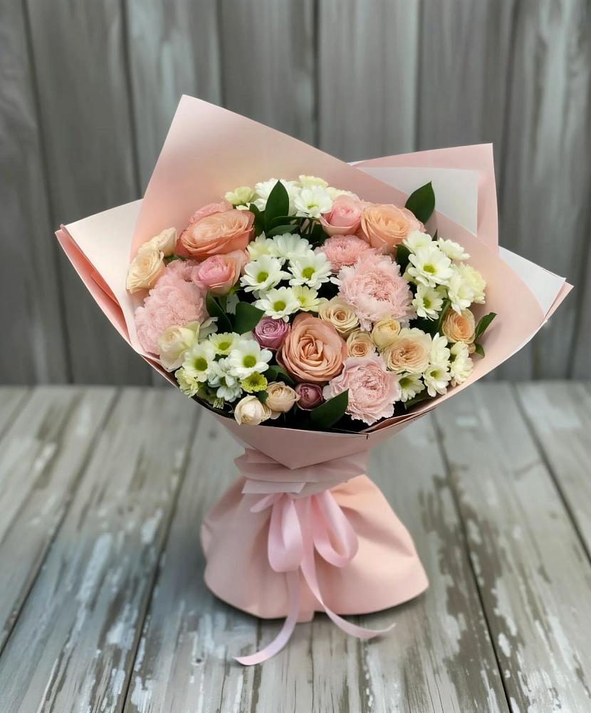 Букет цветов из: Гвоздики, Розы и Хризантемы в Пшизове