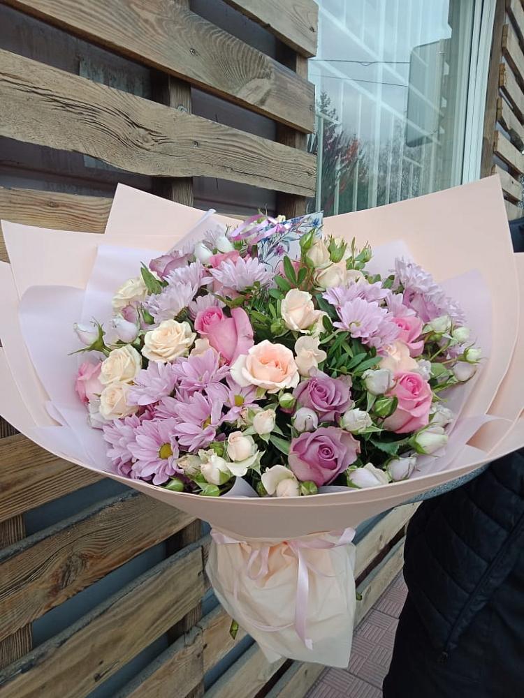 Букет цветов из: Розы и Хризантемы в Пшизове