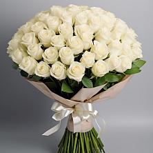 Букет 101 беля роза Белоснежка в Пшизове