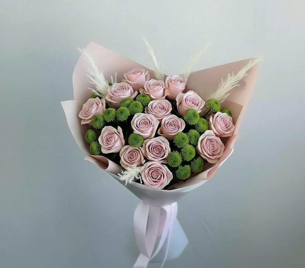 Букет цветов из: Розы и Хризантемы в Пшизове