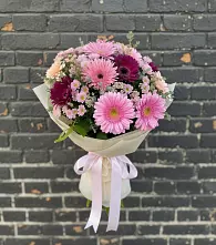 Букет цветов из:  Герберы и Хризантемы в Пшизове