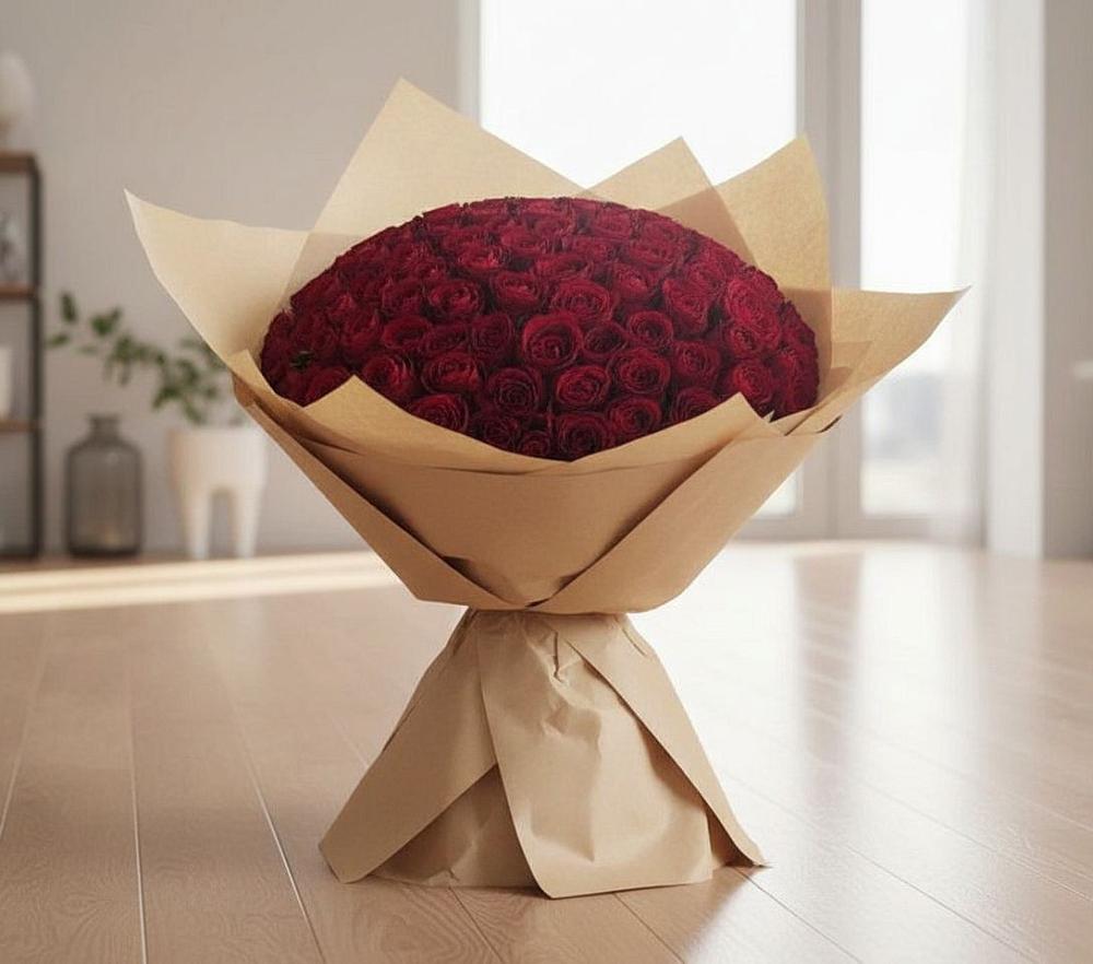 Букет 101 Красная роза в Пшизове